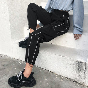 Pantalones Harajuku Casual Black Cargo Pants Women