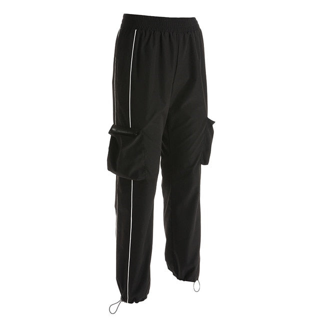 Pantalones Harajuku Casual Black Cargo Pants Women