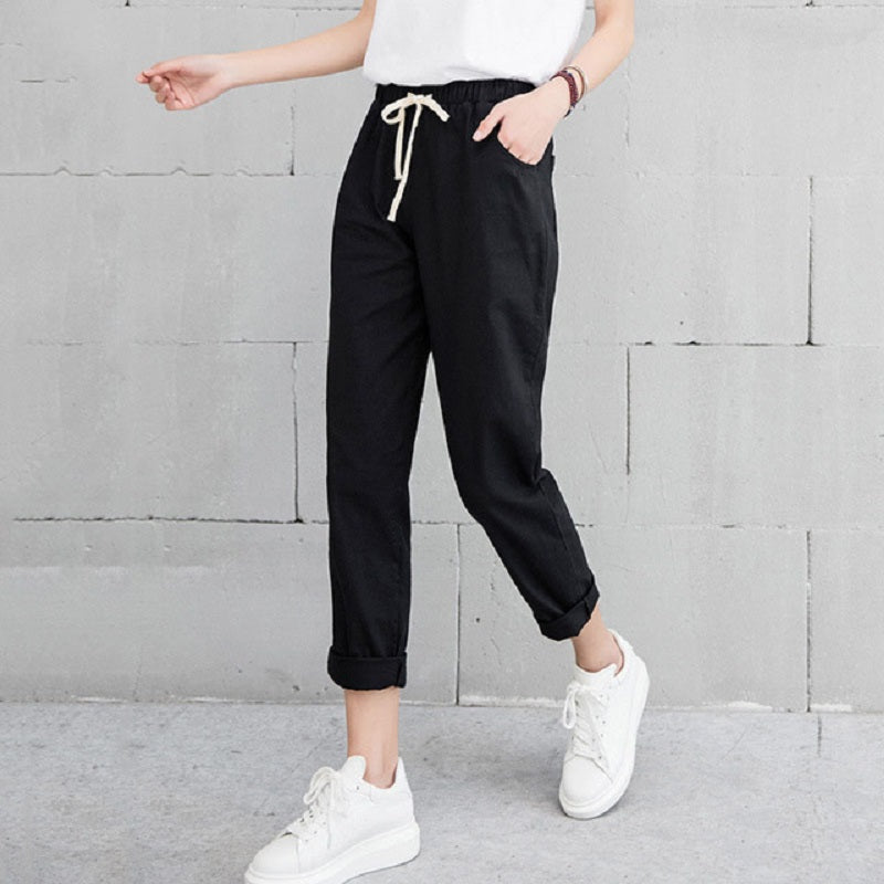 Summer Harem linen Pants Women fashion