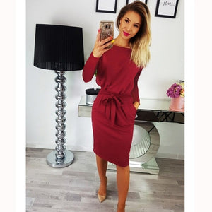 2019 Fall Winter Plus Size Women Dress