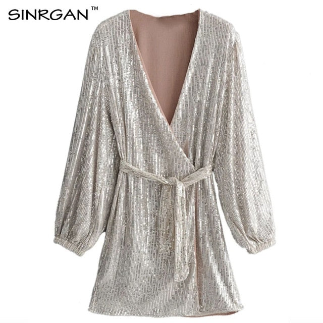 SINRGAN Women Romilly Sequin Sexy Club