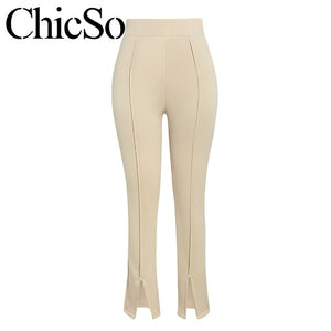 MissyChilli Knit skinny long pencil pants