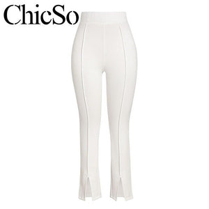 MissyChilli Knit skinny long pencil pants