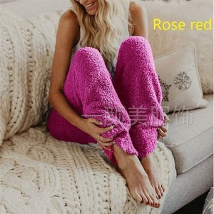 WEPBEL Women Pants Fleece Harem Loose Casual Full Length Warm Autumn Winter Fashion Solid Color Ladies Long Trousers