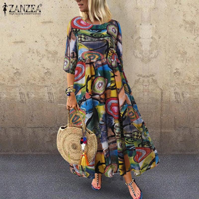 Autumn Summer Dress Women Vintage Vestidos