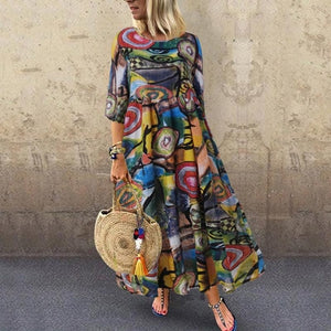 Autumn Summer Dress Women Vintage Vestidos