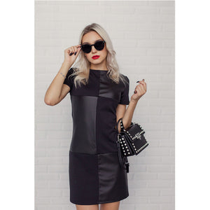 Cool Streetwear Black Mini Women Dress Ladies