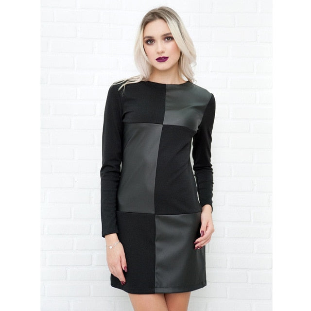 Cool Streetwear Black Mini Women Dress Ladies