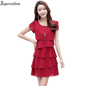 Summer Short Dress 2019 Women Plus