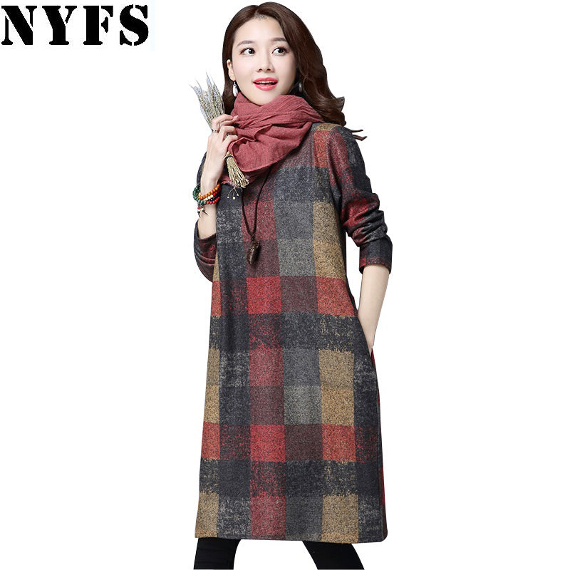 NYFS 2019 Autumn Winter Women dress Elegant